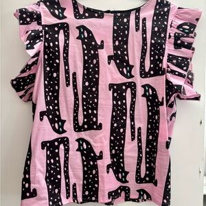 Nooworks Cats Ruffle Top